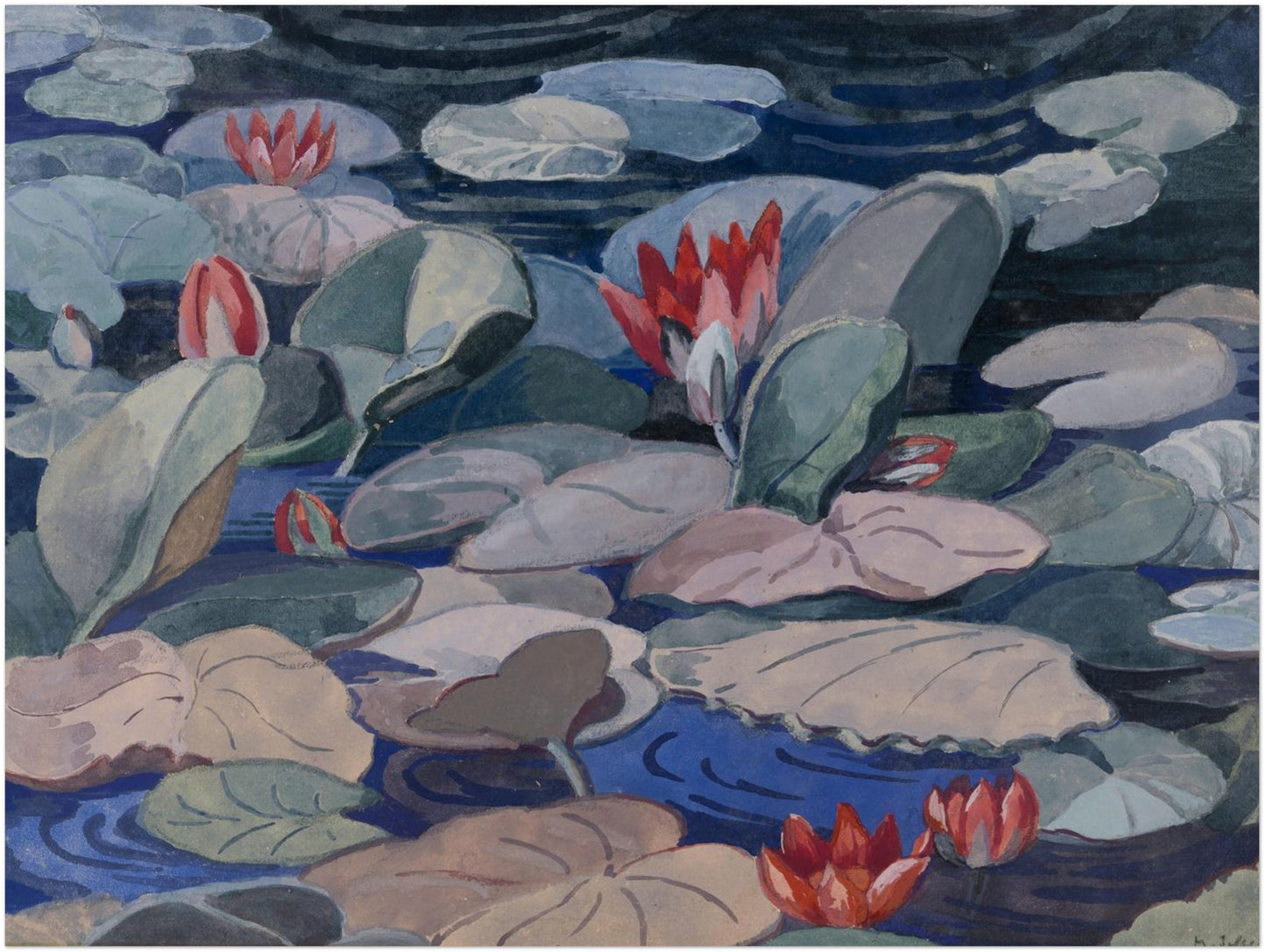 A Water-Lily Pond (1919) by Mainie Jellett – Collector’s Edition Print – view 21 | Buy Irish Art