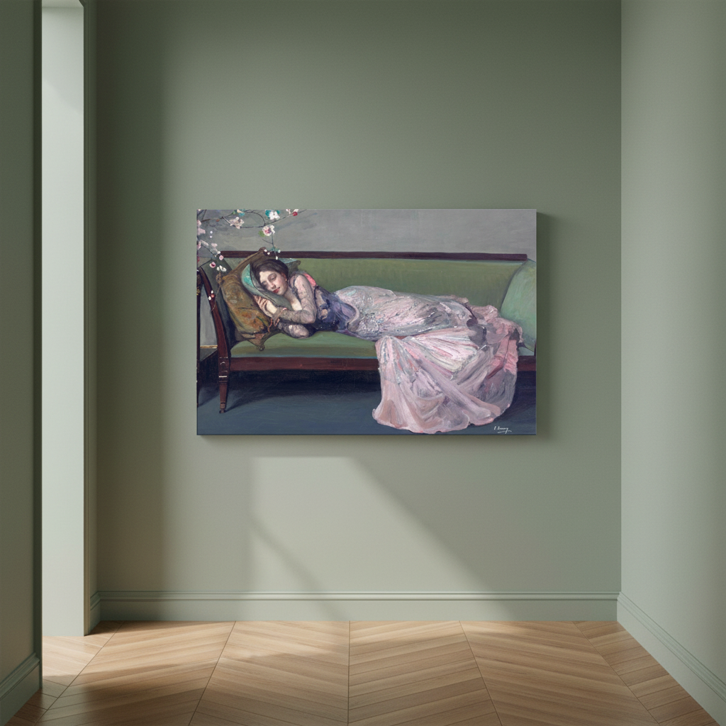 The Green Sofa — Sir John Lavery (1903) Canvas Print