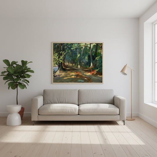 The Path by the River, Maidenhead – Sir John Lavery Irish art print 