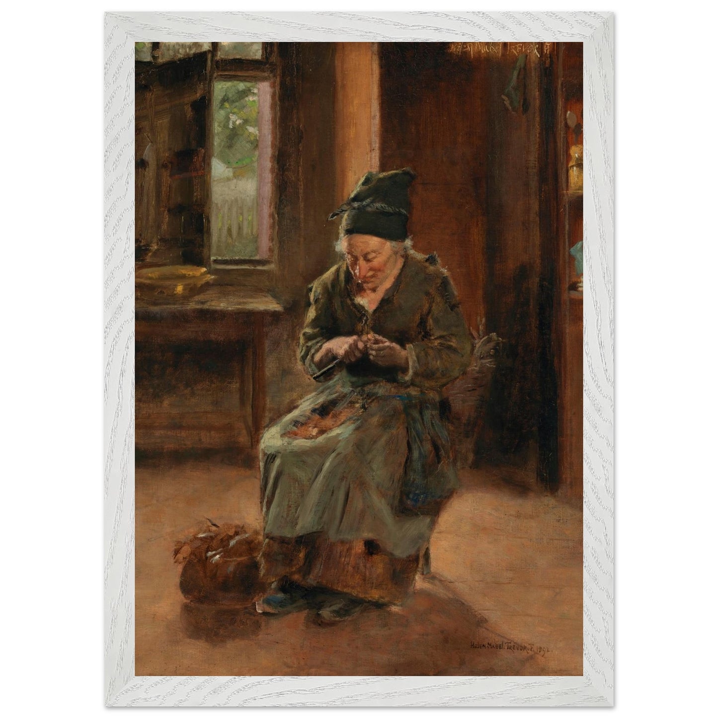 An Interior of a Breton Cottage by Irish Artist Helen Mabel Trevor – view 10 | Buy Irish Art