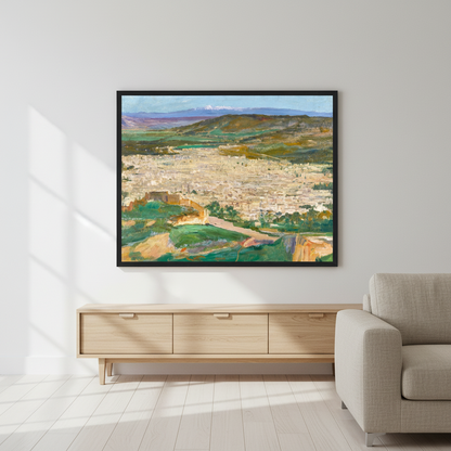 A View of Fez by Sir John Lavery, size comparison view