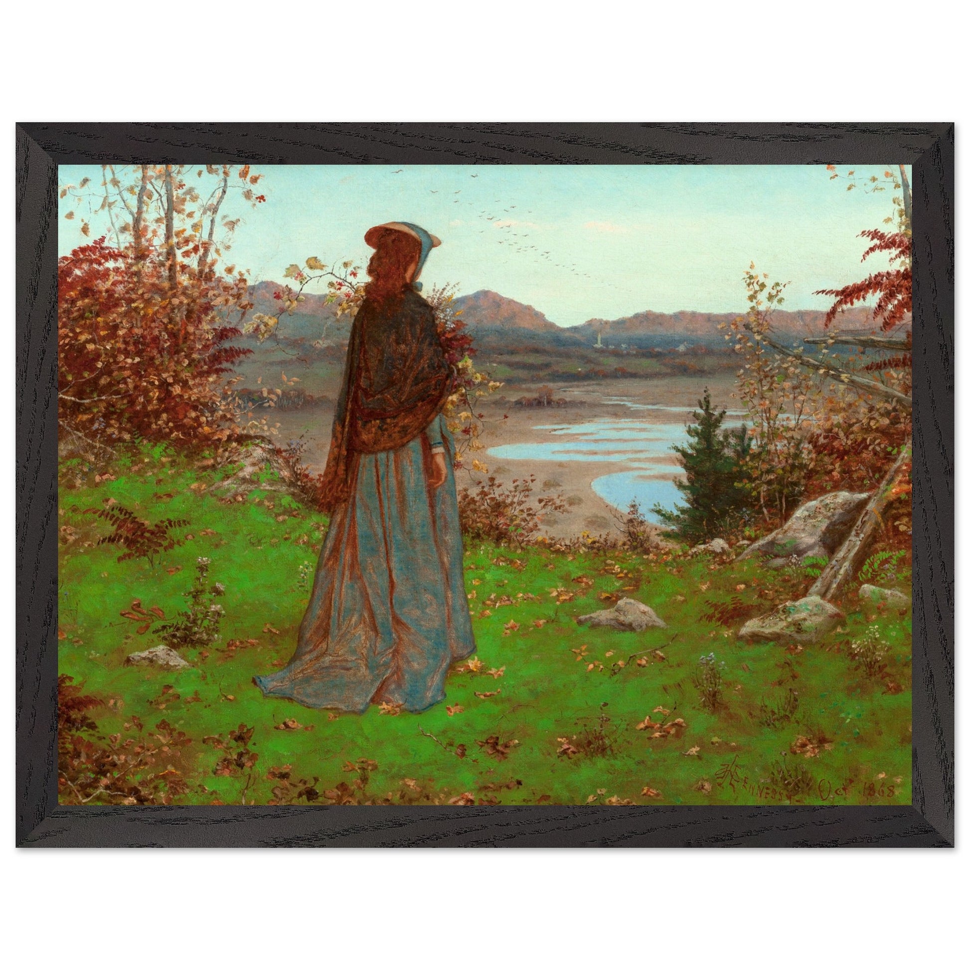 Woman in an Autumn Landscape – William J. Hennessy Irish Art Print – view 13 | Buy Irish Art