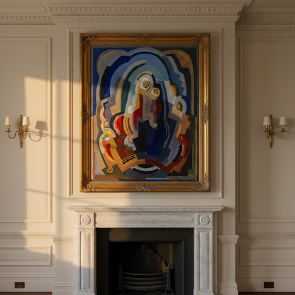 The Virgin and Child Enthroned by Mainie Jellett, 40x50cm framed art print