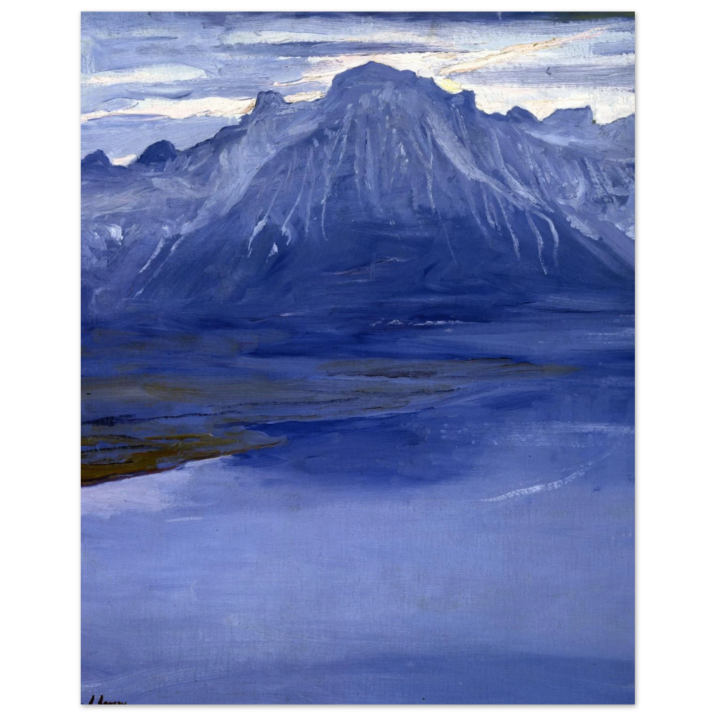 Twilight, Lake Geneva – John Lavery 40×50 cm Print – size comparison view | Buy Irish Art
