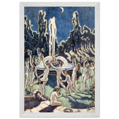 Figures Dancing Round a Fountain by Mainie Jellett - unframed Irish modernist print