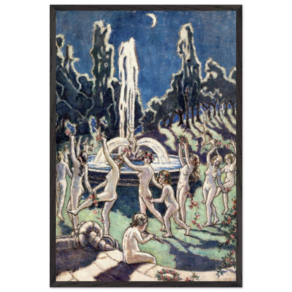 Figures Dancing Round a Fountain by Mainie Jellett - Irish cubist modernist art print