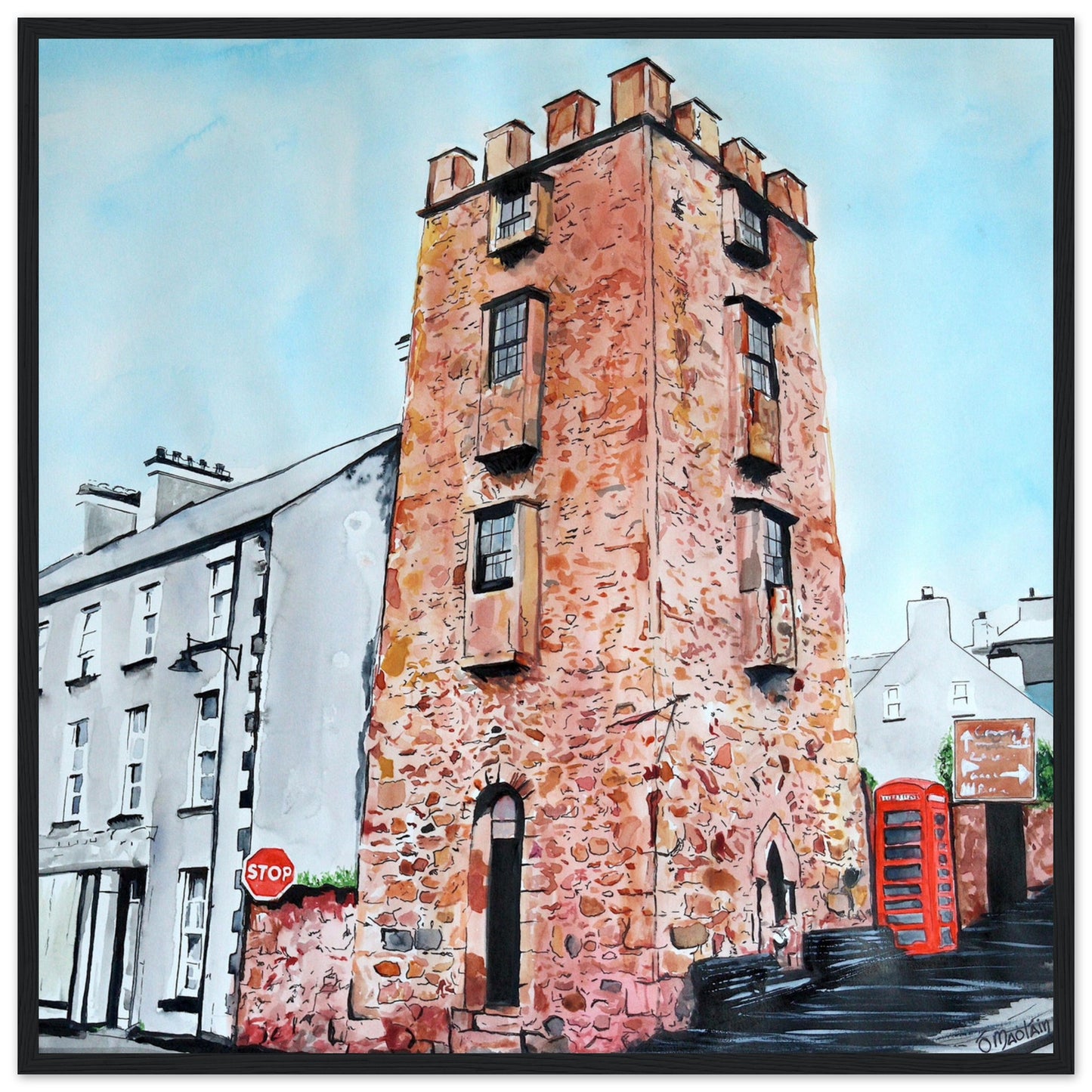 The Curfew Tower Cushendall Framed Art Print – view 30 | Buy Irish Art