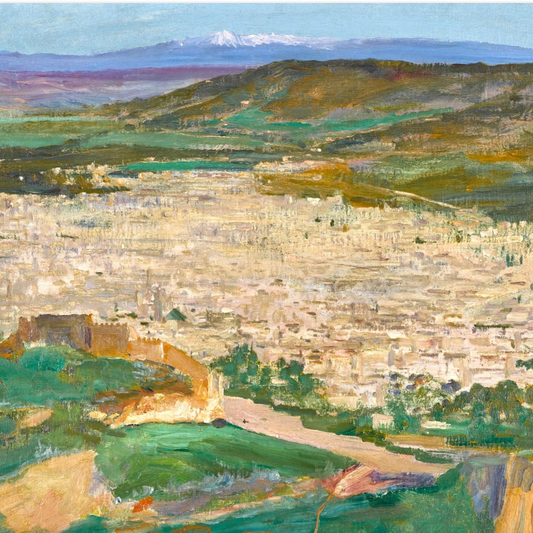 A View of Fez by Sir John Lavery, unframed archival print detail