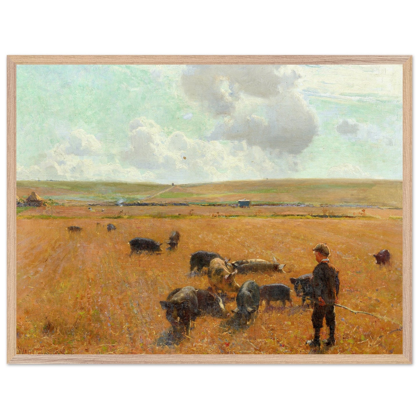 Joe the Swineherd by Osborne – art print size comparison mockup