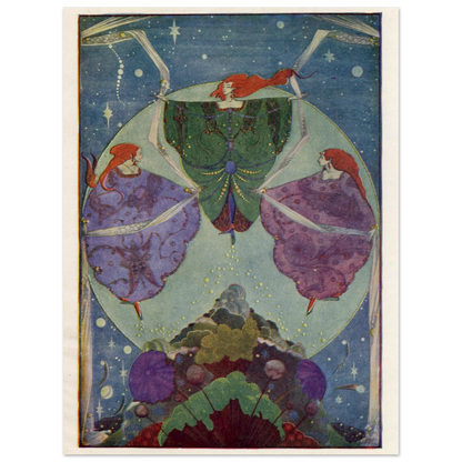 Harry Clarke Art Print – Andersen's Fairy Tales (1933) – “They Danced with Shawls” | Museum-Quality Framed Reproduction – Irish wall art print | Buy Irish Art