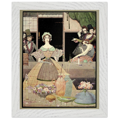 Harry Clarke Art Print – Poe’s Tales of Mystery (1923) – “Spritely Grisette” | Museum-Quality Framed Reproduction – room setting display | Buy Irish Art