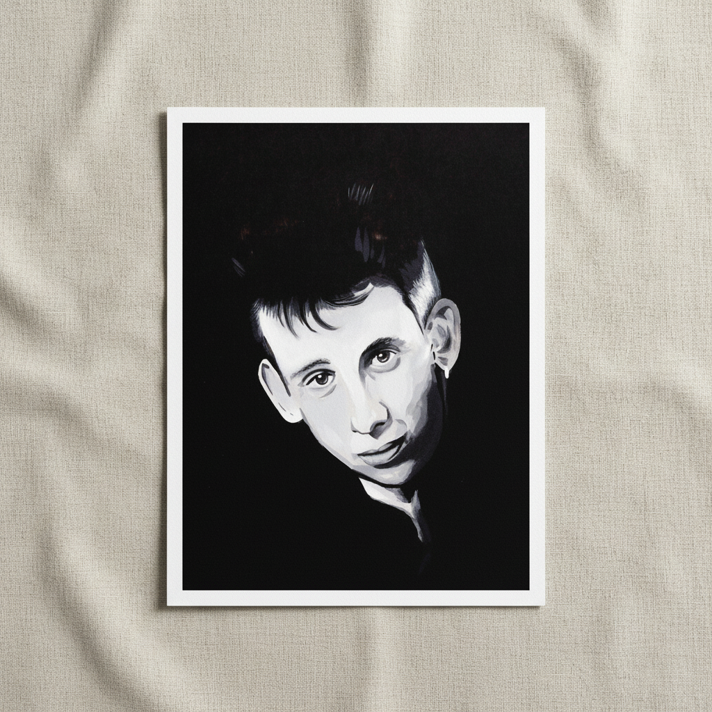 Shane MacGowan Art Print by Ó Maoláin — in a room setting