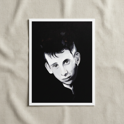 Shane MacGowan Art Print by Ó Maoláin — in a room setting
