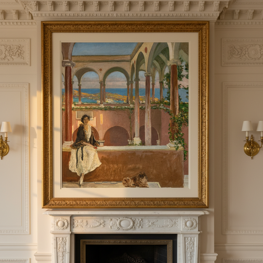 A Villa on the Riviera, John Lavery Art Print 40x50 cm / 16x20″ – Irish wall art print | Buy Irish Art