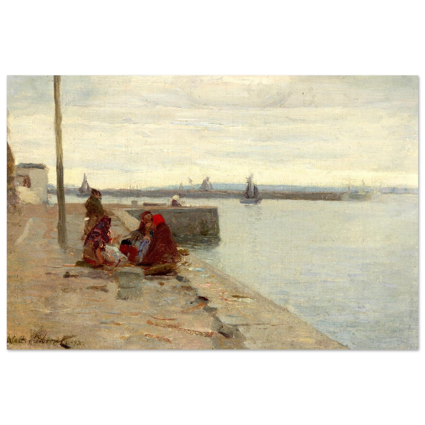 Women on a Galway Quayside by Irish Artist Walter Frederick Osborne Art Print – view 6 | Buy Irish Art