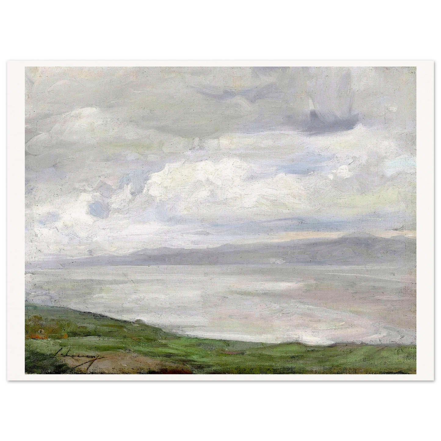 Sir John Lavery Irish coastal print — framed wall art in living room, large format