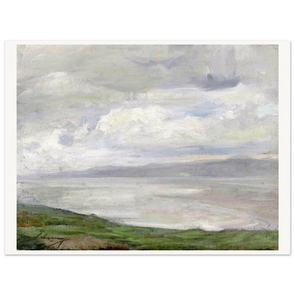 Sir John Lavery Irish coastal print — framed wall art in living room, large format