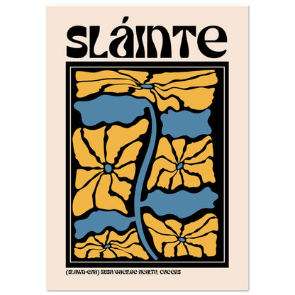 Sláinte –  Cheers - Irish Language Print – room setting display | Buy Irish Art