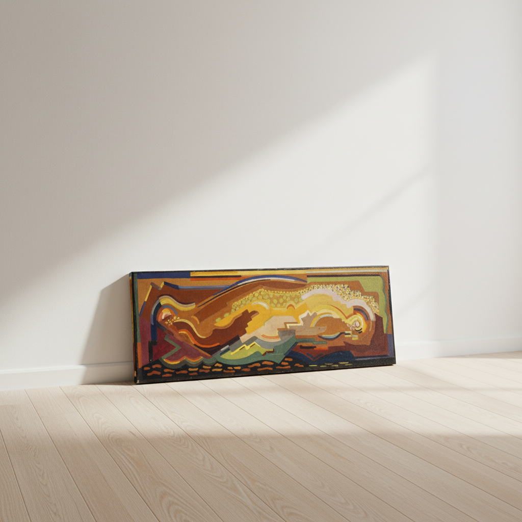 An Abstract Composition by Mainie Jellett - panoramic canvas print on a wall