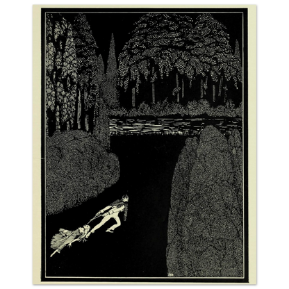 Harry Clarke Art Print – Poe’s Tales of Mystery (1923) – “Toilsome Journey” | Museum-Quality Framed Reproduction – size comparison view | Buy Irish Art