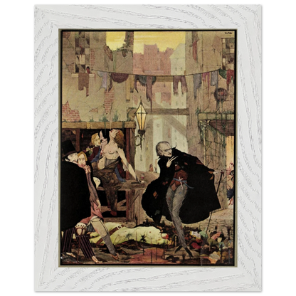 Harry Clarke Art Print – Poe’s Tales of Mystery (1923) – “Noisome Quarter” | Museum-Quality Framed Reproduction – room setting display | Buy Irish Art