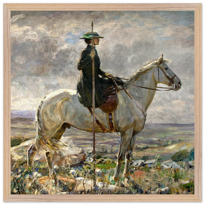 The Amazon John Lavery print – shown in hallway, large 70x70cm framed version