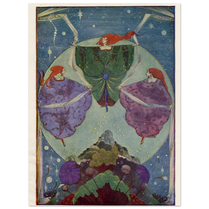 Harry Clarke Art Print – Andersen's Fairy Tales (1933) – “They Danced with Shawls” | Museum-Quality Framed Reproduction – detail view | Buy Irish Art