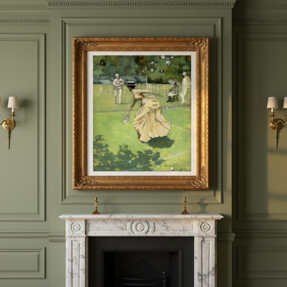 Sir John Lavery Played!! Irish tennis art print framed on wall
