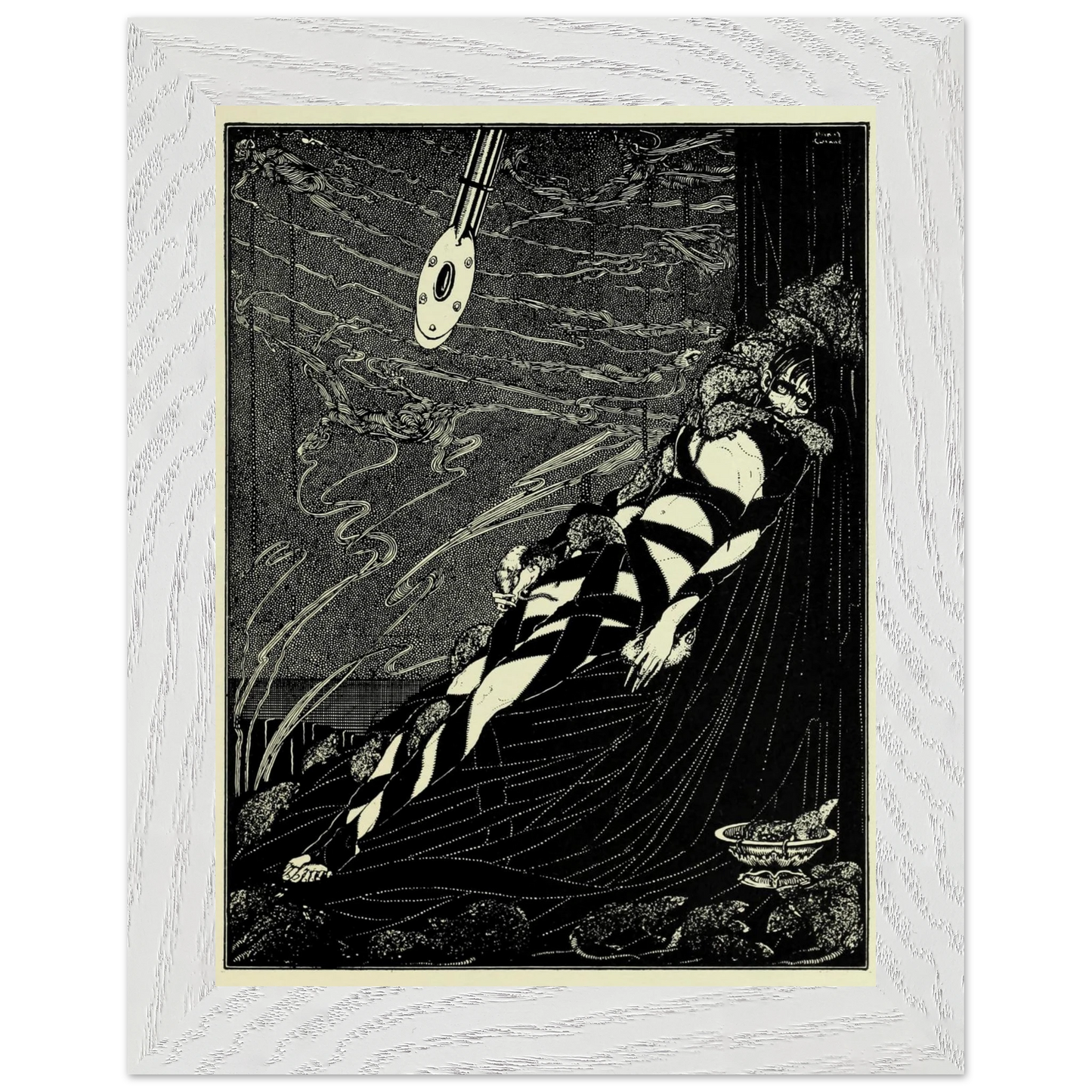 Harry Clarke Art Print – Poe’s Tales of Mystery (1923) – “Swarmed Upon Me” | Museum-Quality Framed Reproduction – view 7 | Buy Irish Art