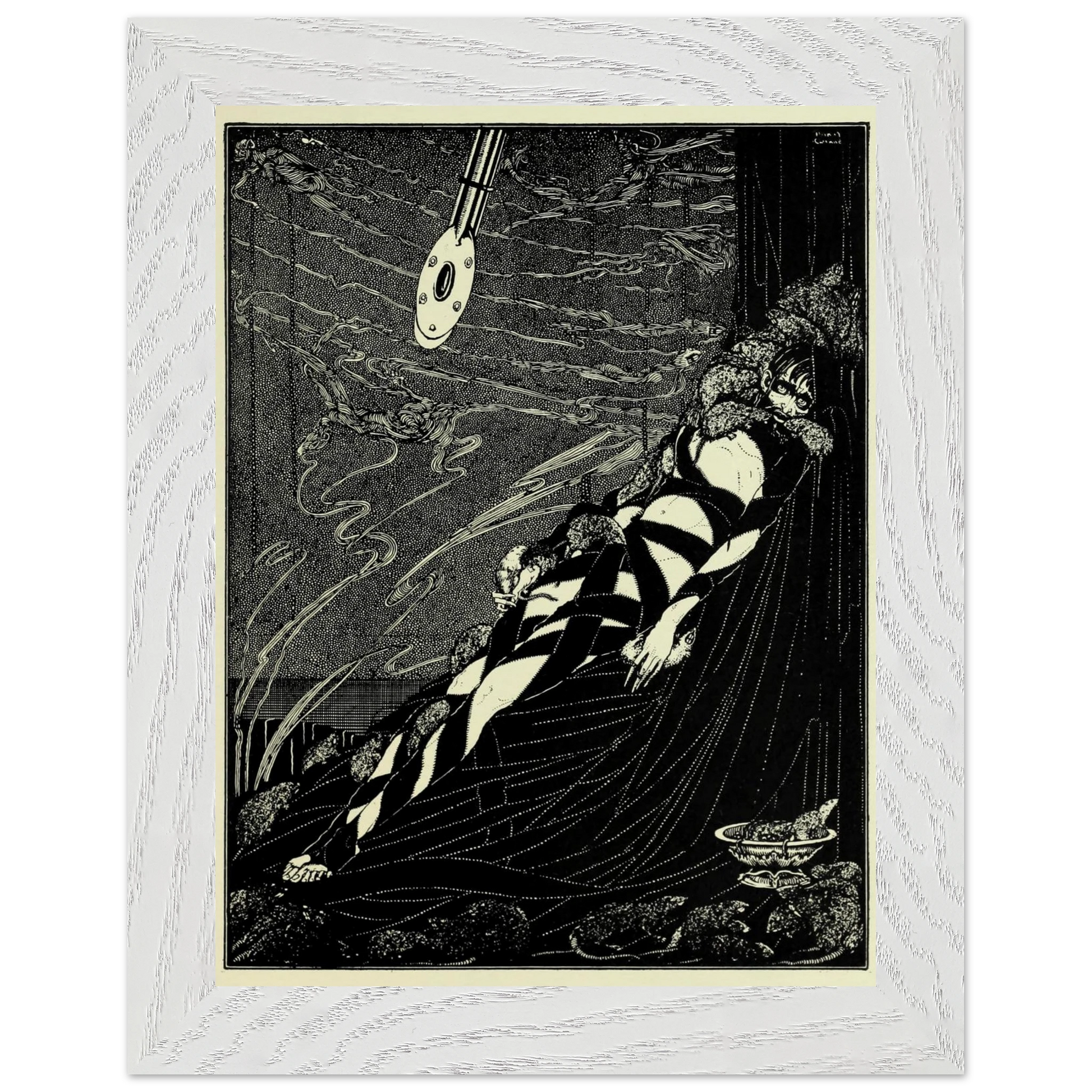 Harry Clarke Art Print – Poe’s Tales of Mystery (1923) – “Swarmed Upon Me” | Museum-Quality Framed Reproduction – view 7 | Buy Irish Art