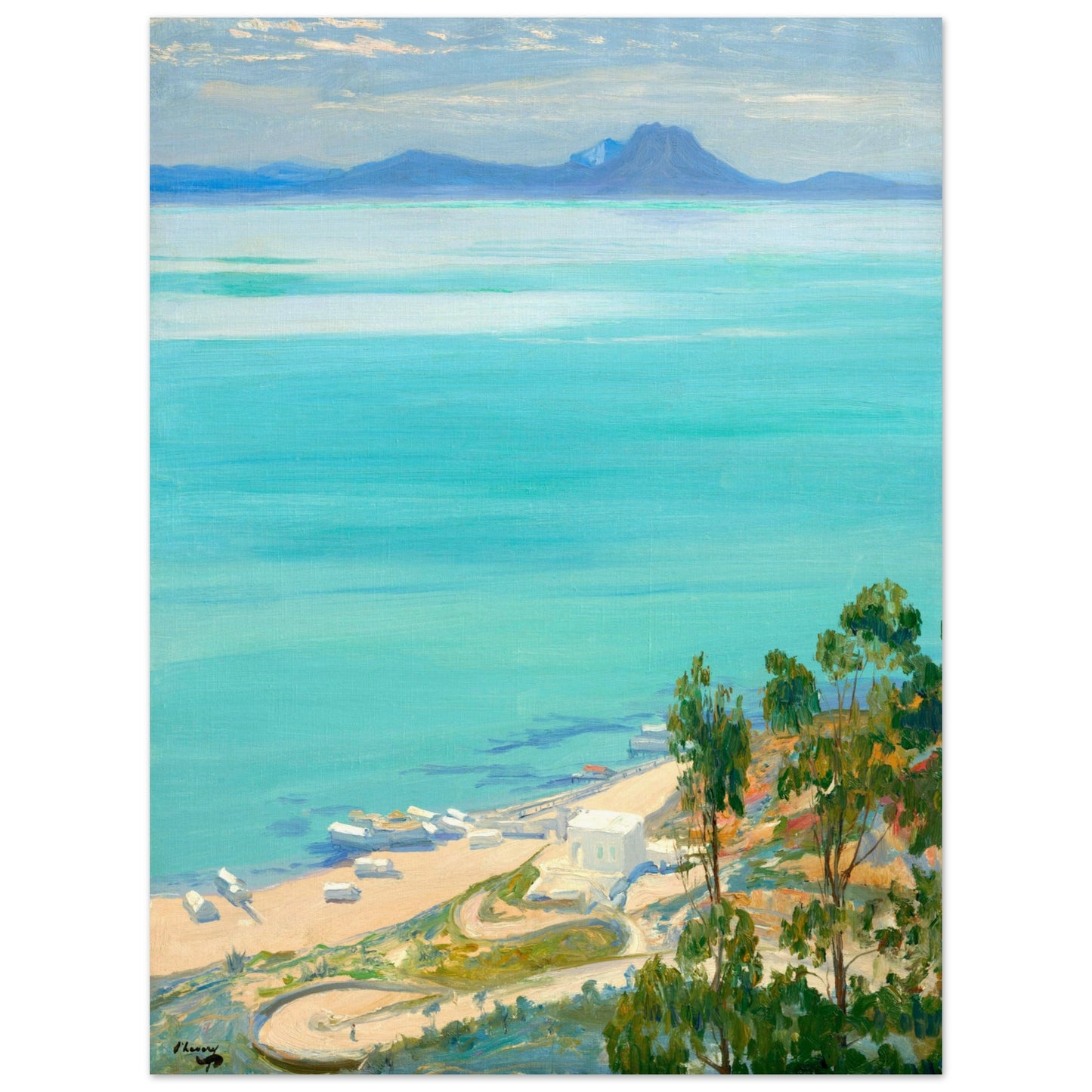 The Bay of Tunis, Morning (1919) – Sir John Lavery Art Print – view 40 | Buy Irish Art