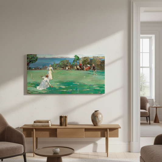 The Croquet Party – Sir John Lavery Canvas Wall Art