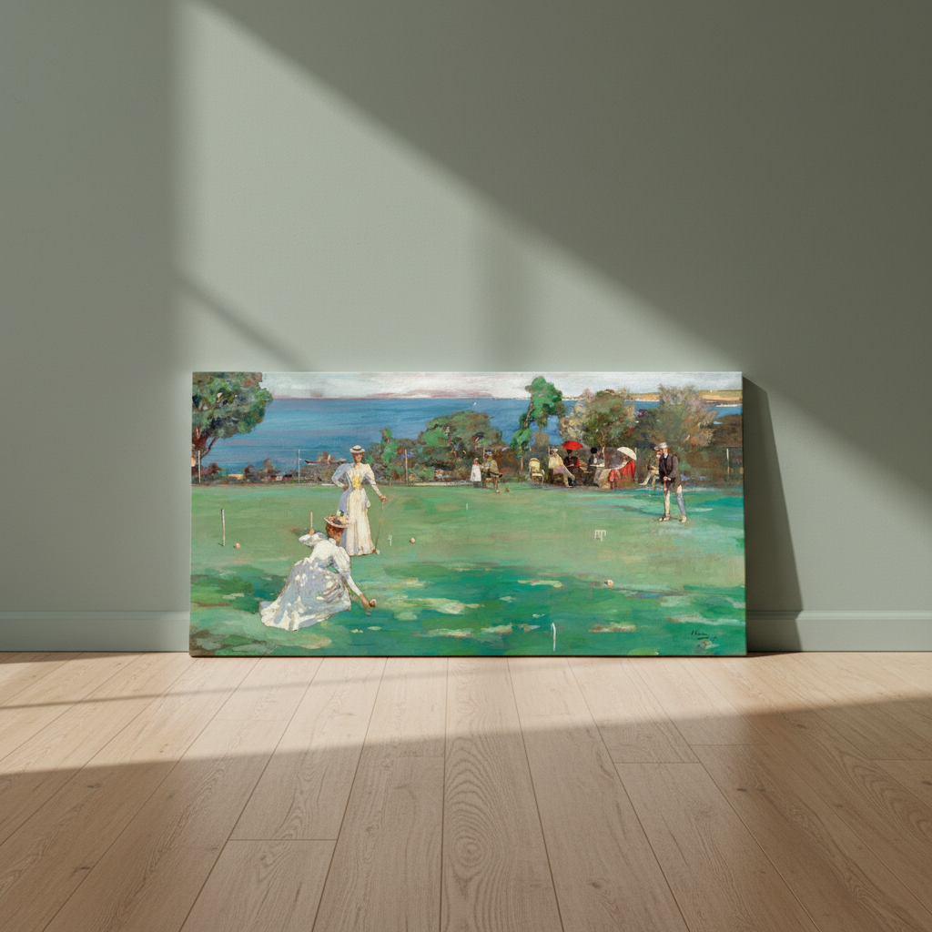 The Croquet Party – Sir John Lavery Canvas Wall Art