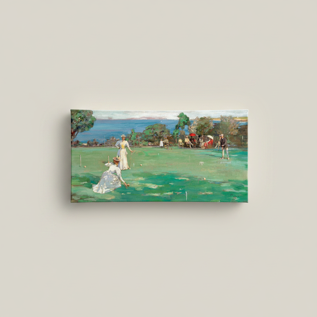 The Croquet Party – Sir John Lavery Canvas Wall Art