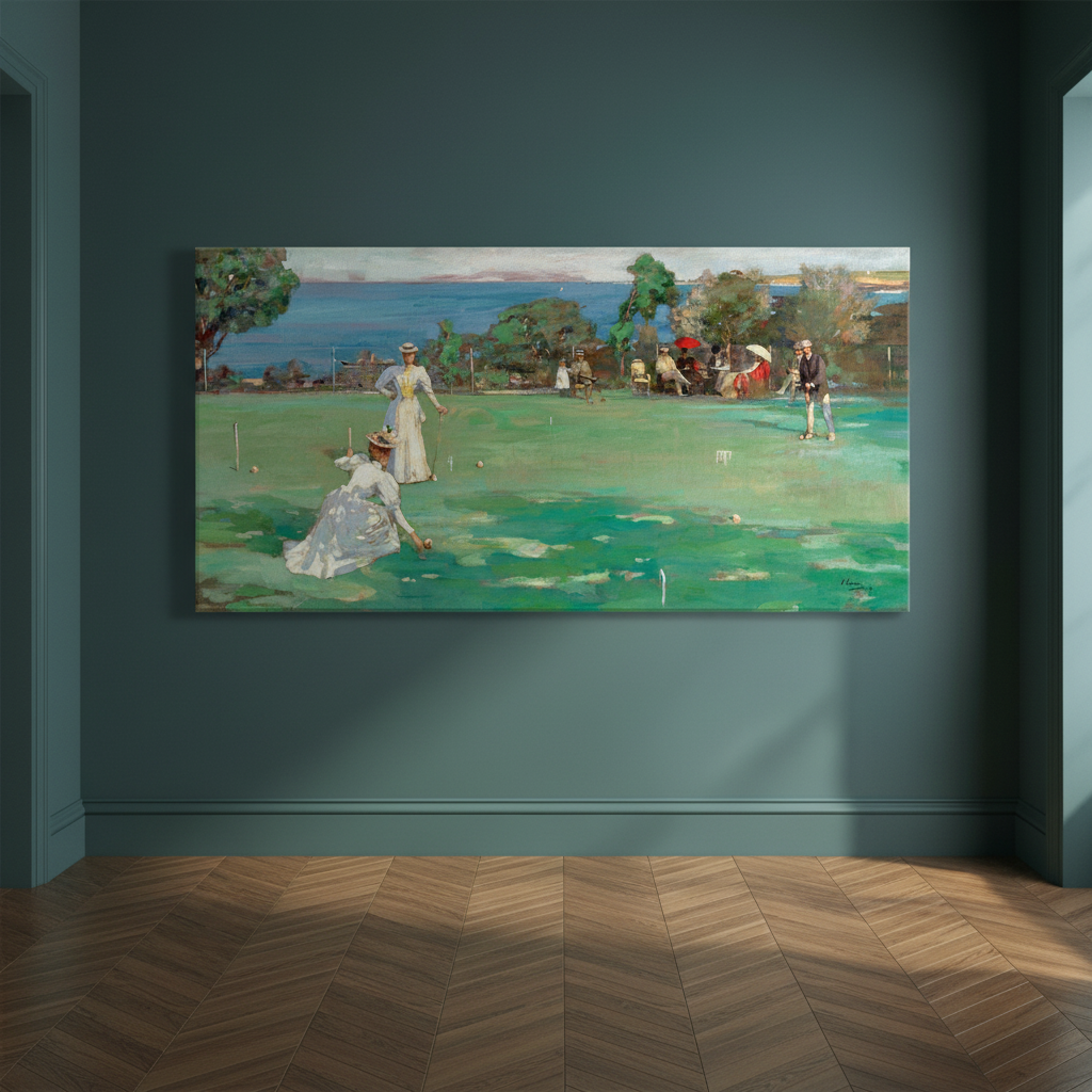 The Croquet Party – Sir John Lavery Canvas Wall Art
