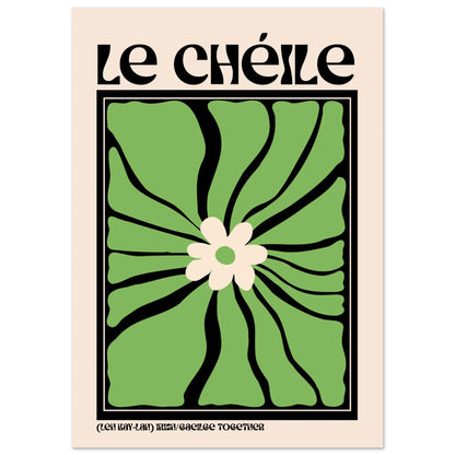 Le Chéile – Together Irish Language Art Print – framed print close-up | Buy Irish Art