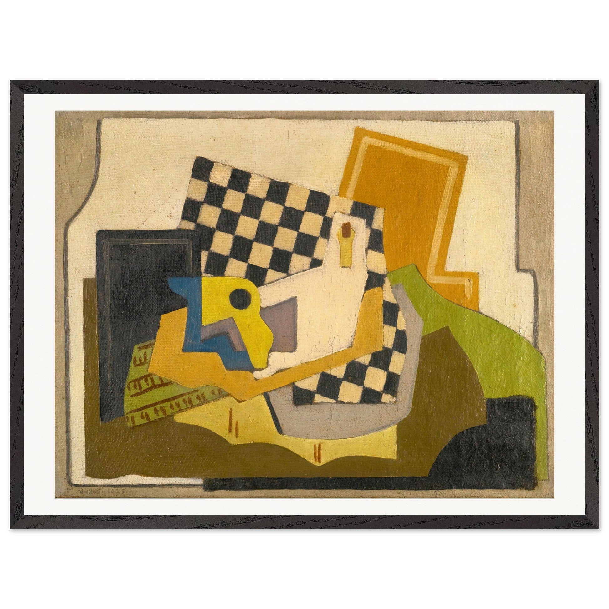 Composition (Chessboard) by Mainie Jellett - Irish cubist still life art print