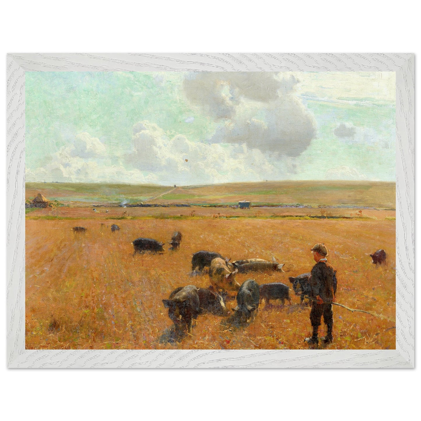 Joe the Swineherd Walter Frederick Osborne – framed print home decor mockup
