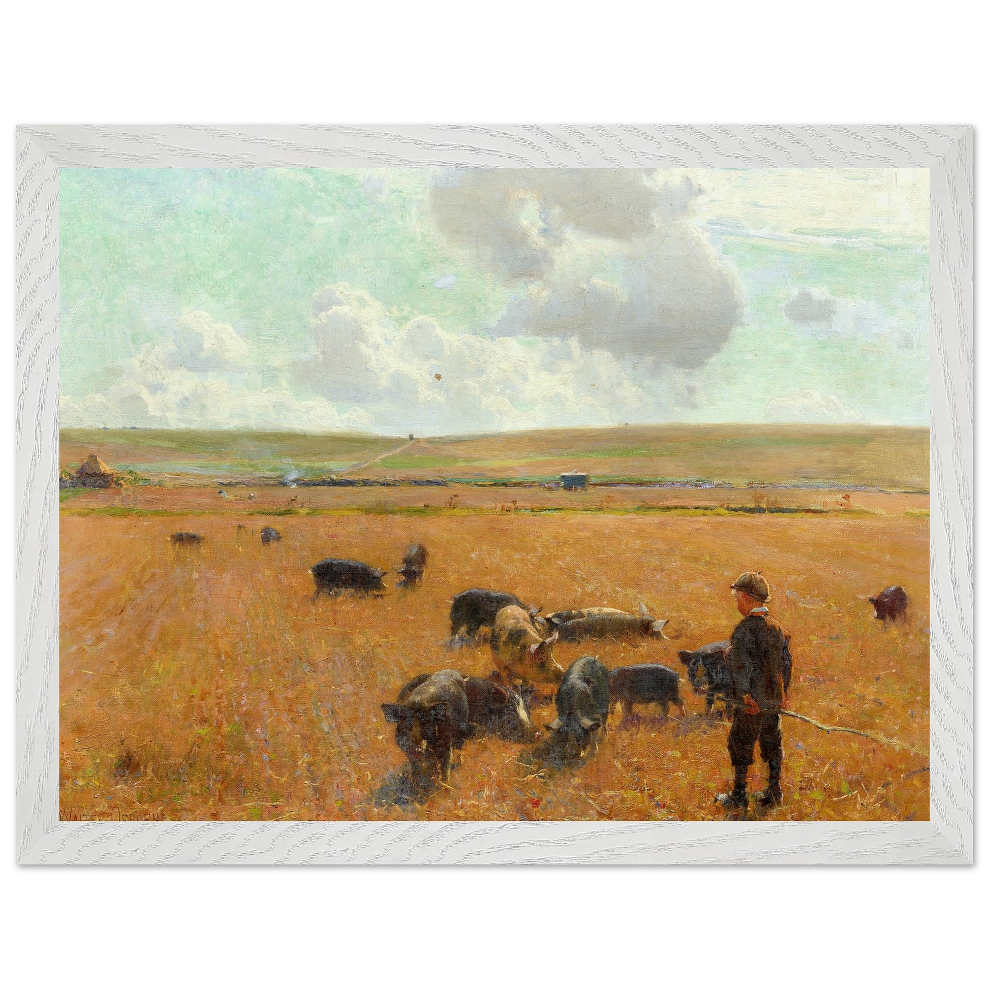 Joe the Swineherd Walter Frederick Osborne – framed print home decor mockup