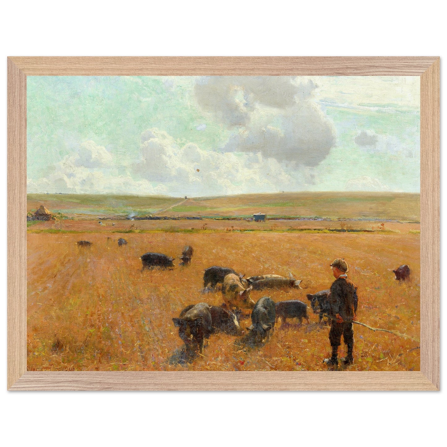 Joe the Swineherd reproduction – art print in modern interior setting