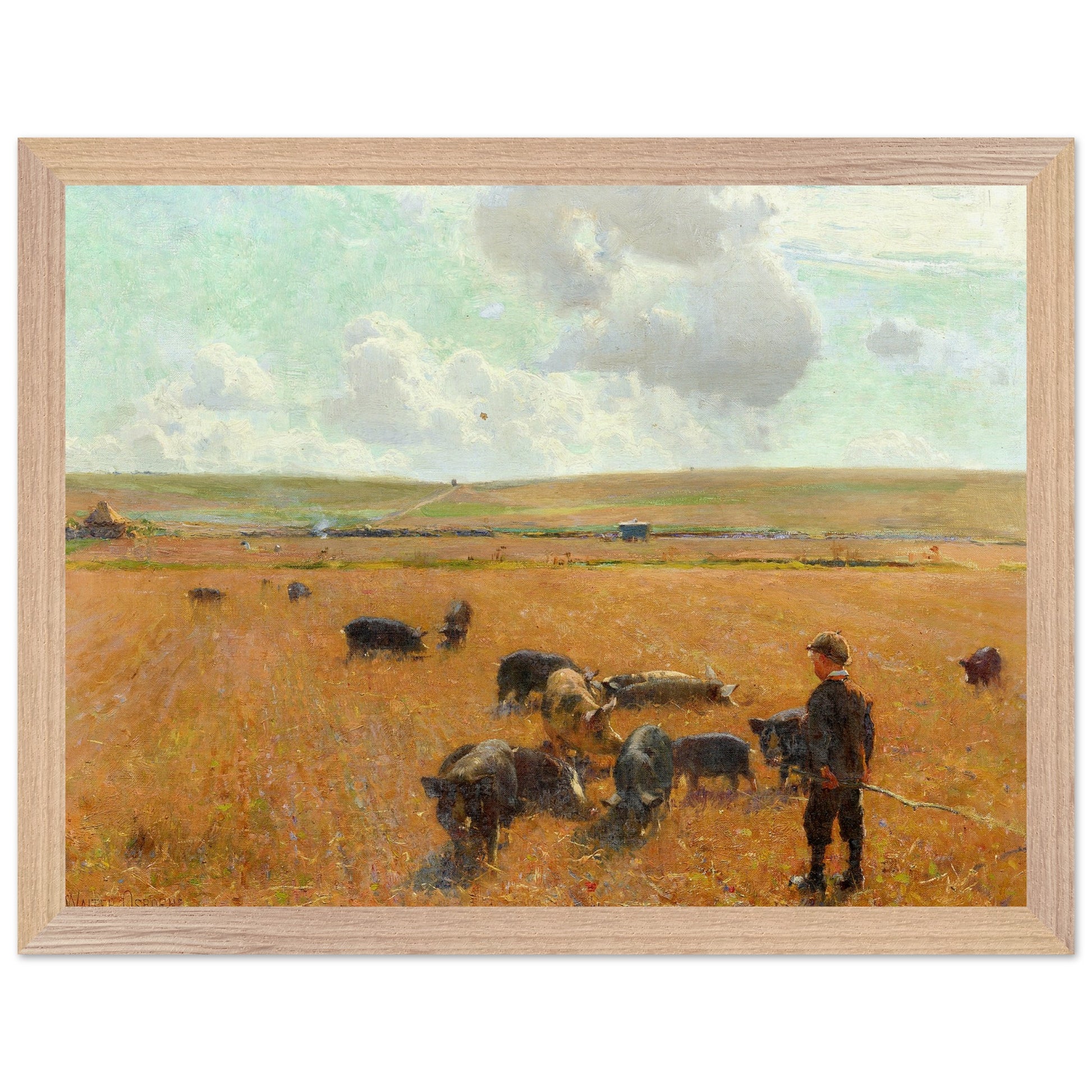 Joe the Swineherd reproduction – art print in modern interior setting