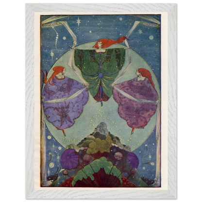 Harry Clarke Art Print – Andersen's Fairy Tales (1933) – “They Danced with Shawls” | Museum-Quality Framed Reproduction – size comparison view | Buy Irish Art