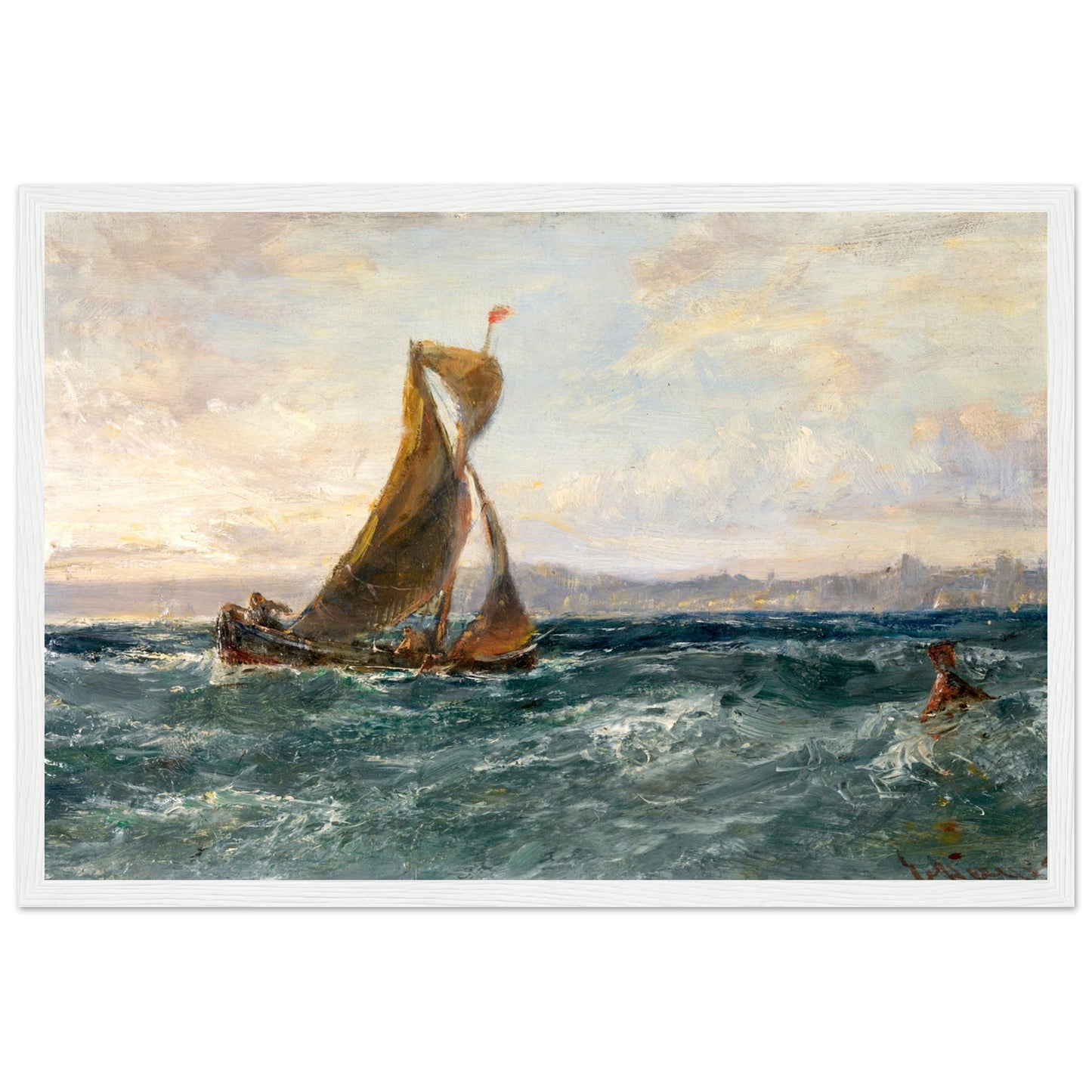 A View of Dublin Bay by Edwin Hayes – Gallery Edition Irish Art Print – view 8 | Buy Irish Art
