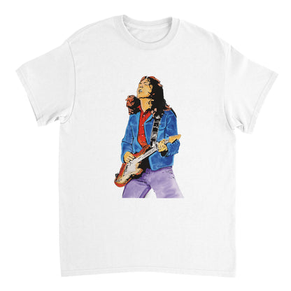 Rory Gallagher T-shirt – front detail view | Buy Irish Art