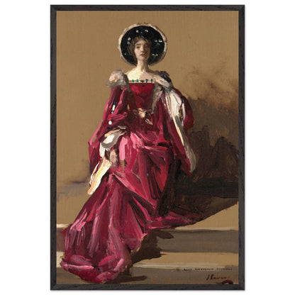 Lady Gwendeline Spencer-Churchill in The Merchant of Venice by John Lavery, framed print in wood frame