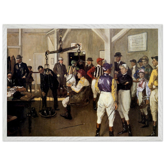 The Weighing Room, Hurst Park (1924) – Sir John Lavery