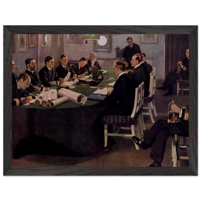 Admiral Sir David Beatty Reading the Terms of the Armistice (1918) – Sir John Lavery Print (view 2)
