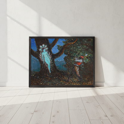 The Woodchopper and The Tree Spirit by George Russell (Æ) Art Print
