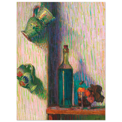 Flowers, Bottle and Two Jugs – Roderic O’Conor Art Print – size comparison view | Buy Irish Art