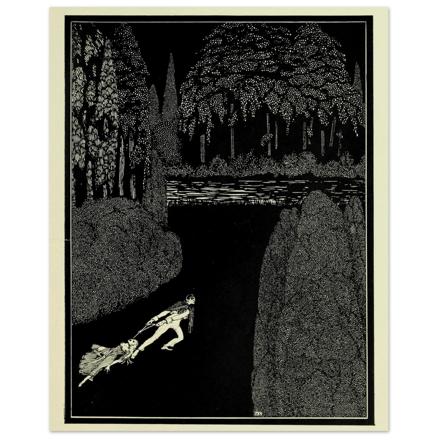 Harry Clarke Art Print – Poe’s Tales of Mystery (1923) – “Toilsome Journey” | Museum-Quality Framed Reproduction – Irish wall art print | Buy Irish Art